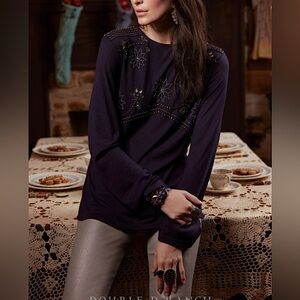 DOUBLE D RANCH || Dincan's Dancehall Tee in Blue Indigo - SZ XS ✨NWT✨